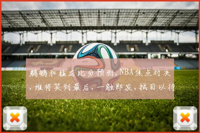 鹈鹕和猛龙比分预测,NBA焦点对决,谁将笑到最后,一触即发,拭目以待